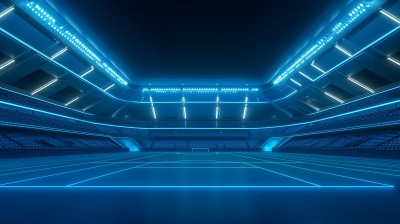 Futuristic Football Stadium Interior