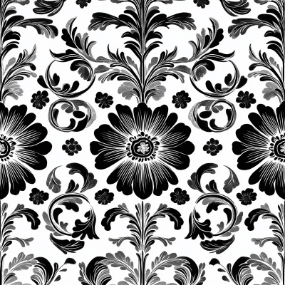 Black and White Delftware Pattern Texture