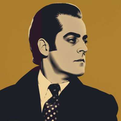 Minimalistic 50’s Style Illustration of Farid El Atrache