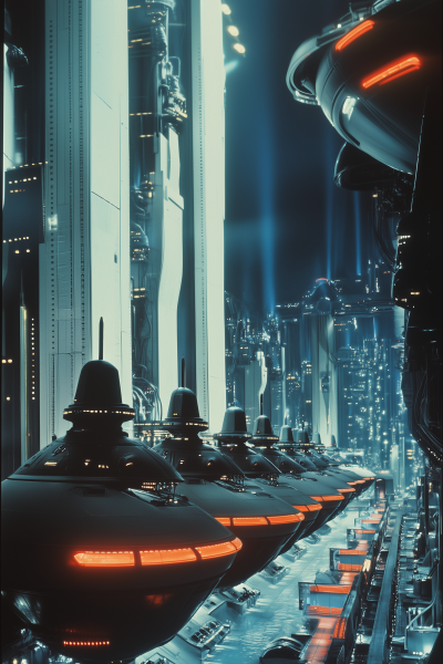 Futuristic Vessels in Movie Still