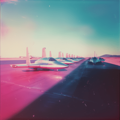 Futuristic Vessels on Tarmac