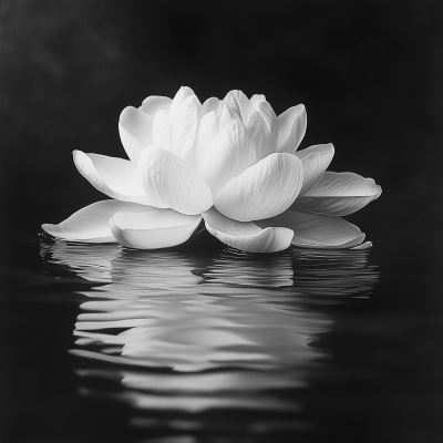 Elegant Flower Reflection