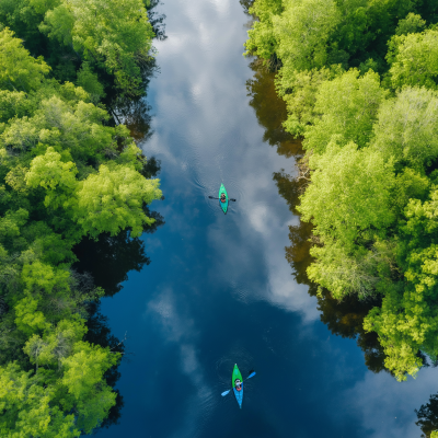 Aerial View of Squamscot River at Butterfield Lane