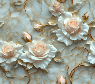 Intricate Rose and Thorn Seamless Pattern Design