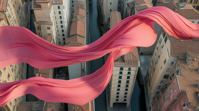 Pink Ribbon in Italian City