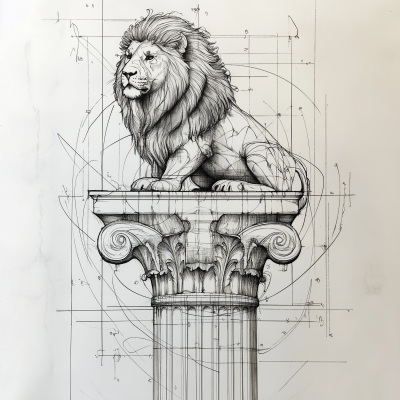 Lion Tattoo Sketch