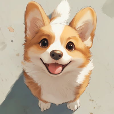 Anime Style Cute Dog