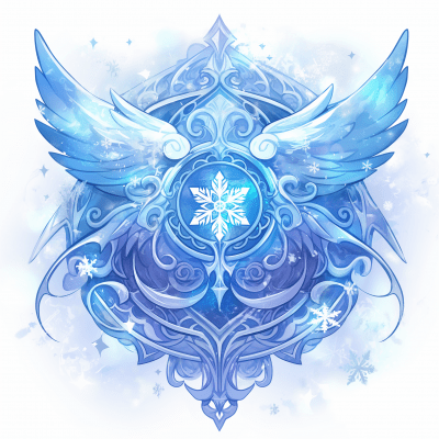 Icy Blue Emblem with Frosty Aura