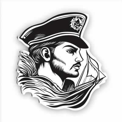 Sailor and Ship Sticker