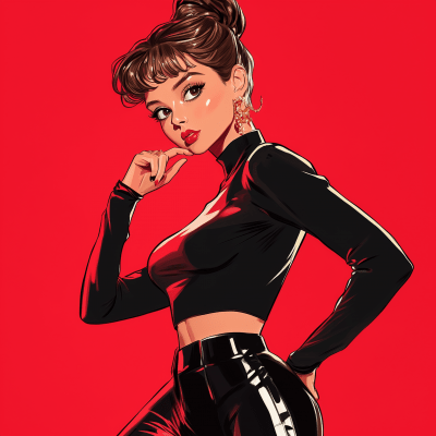 Audrey Hepburn in JoJo’s Bizarre Adventure Style