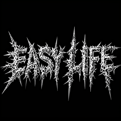 EASY LIFE Death Metal Logo Style