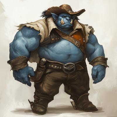 Cute Fat Half Orc Concept Art