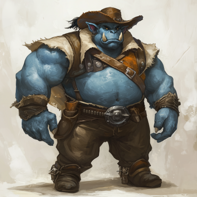 Cute Fat Half-Orc Concept Art