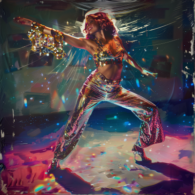 Disco Dancer in Bright Colors