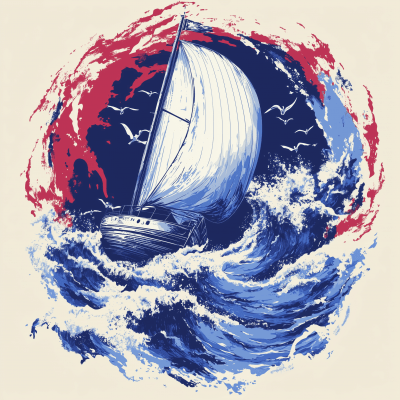 Sailboat on the Wave