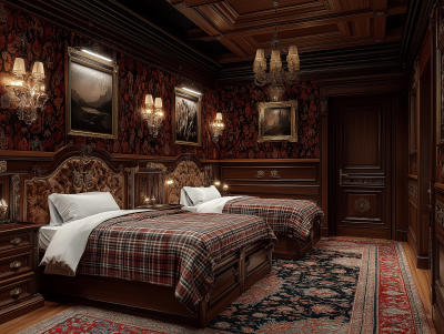 Luxurious Guest Room with Scottish Decor