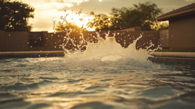 Arizona Backyard Pool Splash