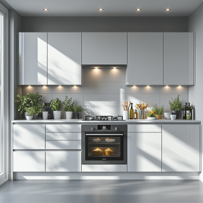 White Kitchen Single Unit Presentation