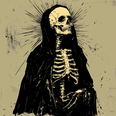 Death Skeleton Tarot Card Illustration