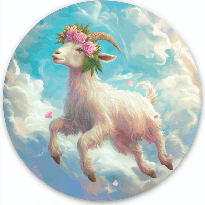 Flying Nubian Goat Sticker