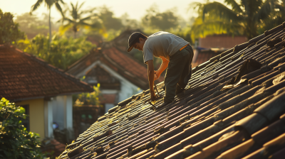 Roof Repair under Sunlight