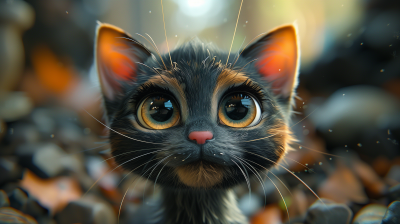 Pixar Style 3D Animated Cat