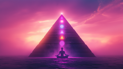 Serene Meditation near Pyramid