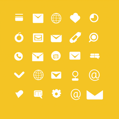 Yellow Icons Set