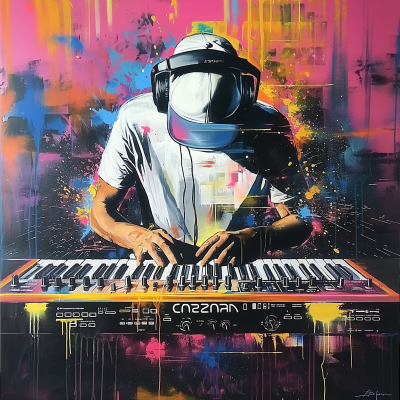 Electronic Music Inspired Painting