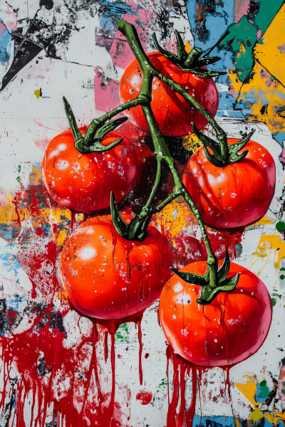 Graffiti Tomato Print