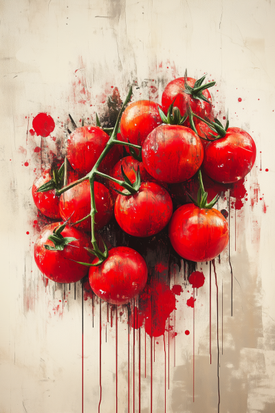 Graffiti Style Tomato Print