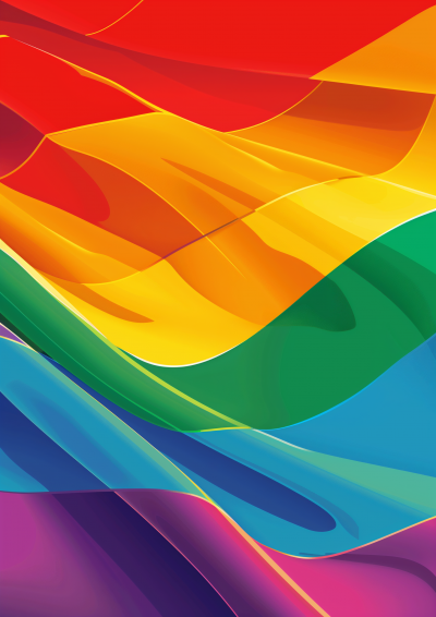 Rainbow Flag Flat Design Background