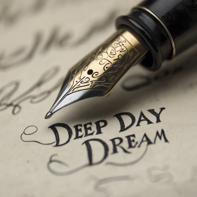 Fountain pen calligraphy logo for DEEP DAY DREAM