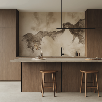 Modern Minimal Kitchen with Equestrian Influence