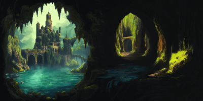 Floating Castle in Mossy Cave