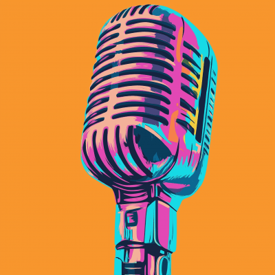 Colorful Microphone Illustration