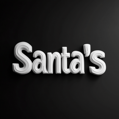 Santa’s 3D Word Sculpture