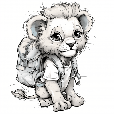 Lion Cub Tattoo Cartoon