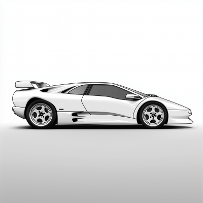 Lamborghini Diablo SVJ with Classic Wheels