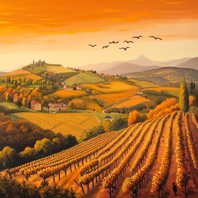 Autumn Vineyard Hills