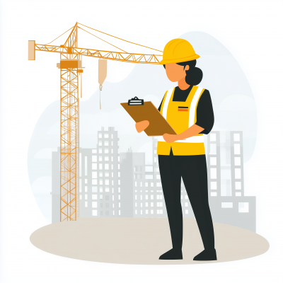 Construction Site Safety Check Illustration