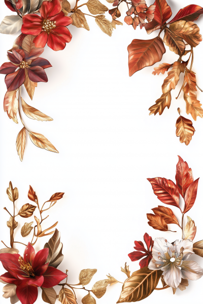 Autumn Floral Junk Journal Frame