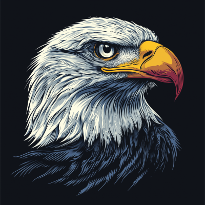 Vintage Eagle Mascot T-Shirt Design