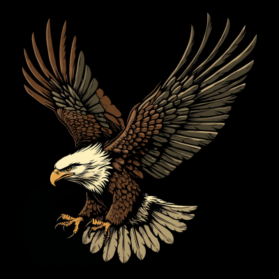 Flying Eagle Mascot Illustration