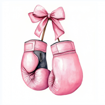 Pink Boxer Gloves with Coquette Bow