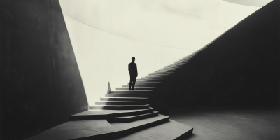 Man on Stairway