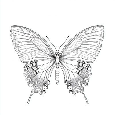 Butterfly Line Art