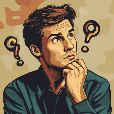 Thinking Man Vector Art