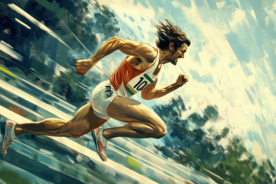 Olympics Games Run Illustration