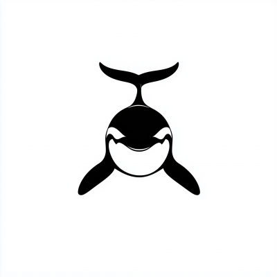 Minimalist Killer Whale Logo